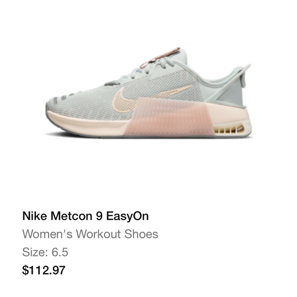Nike Gray and Pink Athletic Shoes Metcon 8